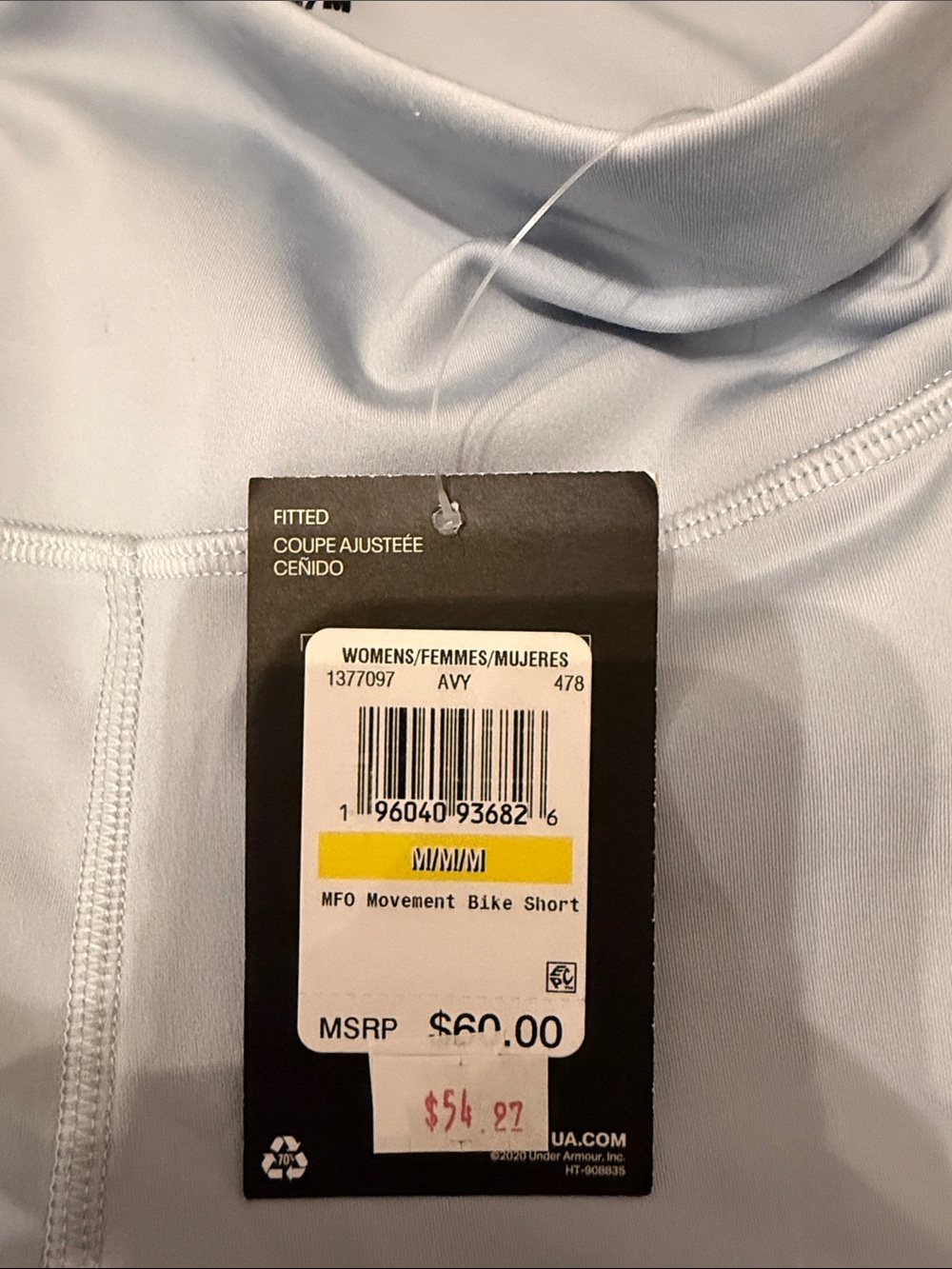 Under Armour Women's White High-Rise Bike Shorts - Picture 2 of 4